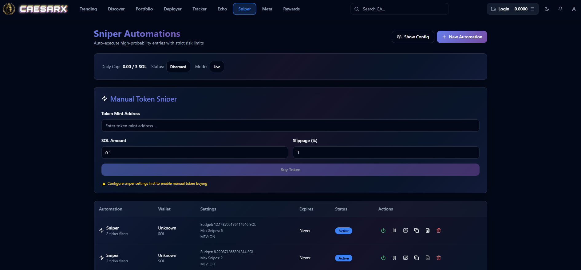 Sniper Automations, Tracker & Scanner